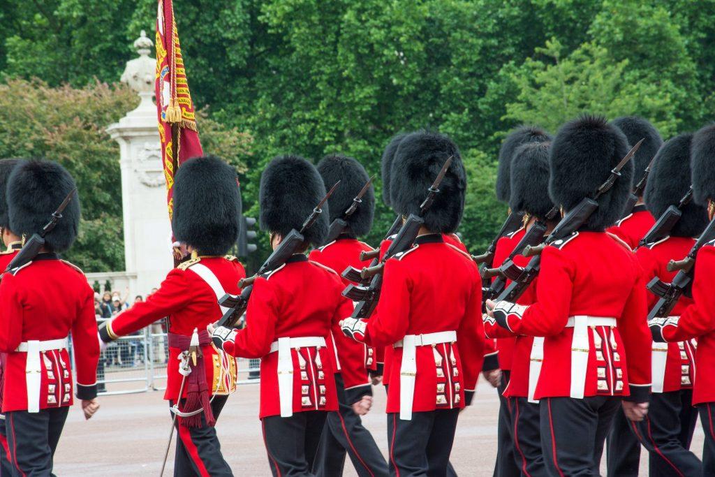 Royal Guards marching
